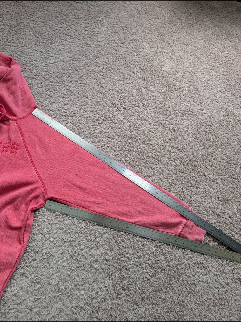 Victoria's Secret PINK Womens Red "You Got This" Pullover Hoodie Size XS - Picture 8 of 8